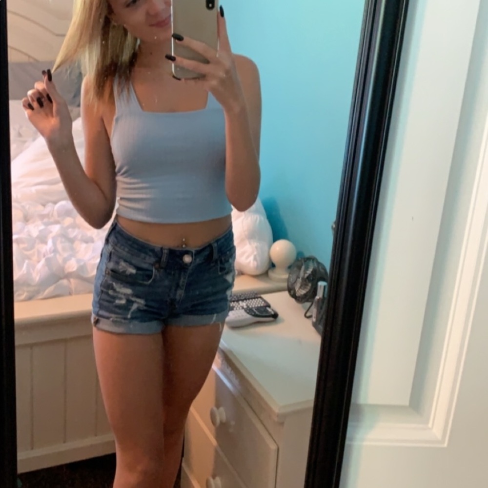 Blue Thick Strap Tank